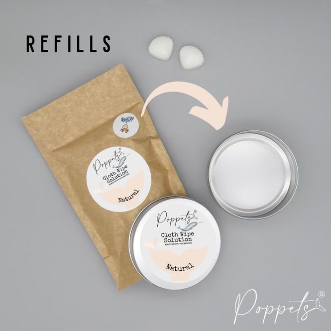 Hovedbilde Poppets kluteoppløsning REFILL (lag selv) Natural
